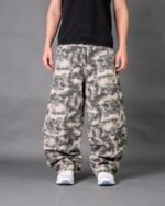 BAGGY DESMONTABLE SKULL VERDE